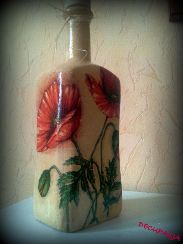 butelka decoupage