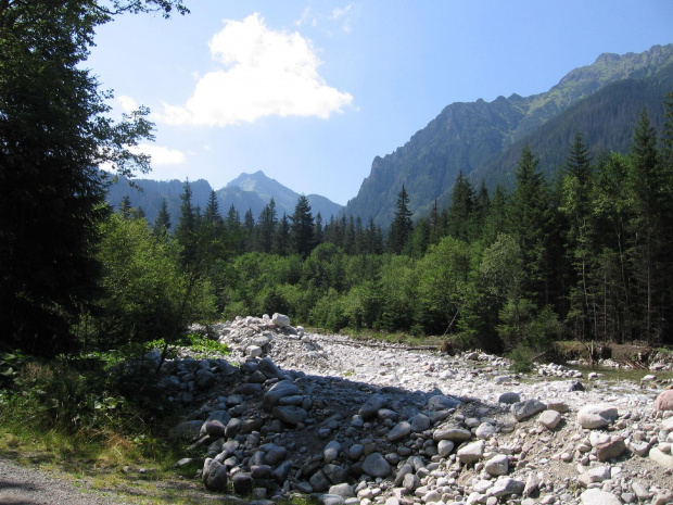 Opalony Wierch w centrum a po prawej Roztocka Turniczka. #Góry #Tatry