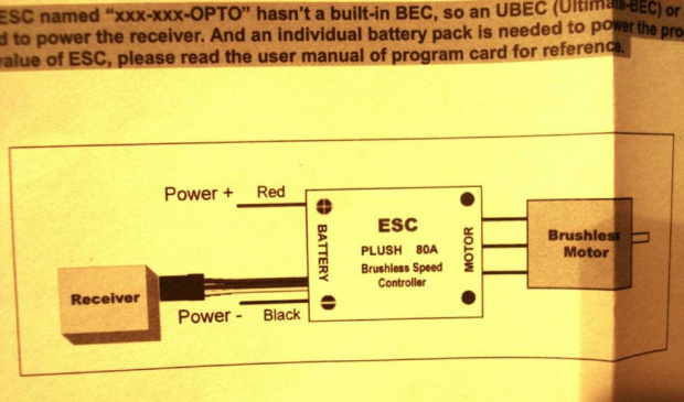 schemat podłączenia regulatora Turnigy 18A