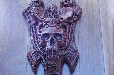 #czaszka #PŁASKORZEŹBA #GIGER #goth #EMO #METAL #PRZERAŻAJĄCA #rzeźba #METALU #INDUSTRIAL #BLACK #pająk #KOŚCIOTRUP #ŚMIERĆ #STRACH #CZASZKI #SZKIELET #RELIEF #BEKSIŃKI #CZACHA #MROCZNA #PONURA #GOTYCKA #ART #płaskorzeźb #Czaszkopająk