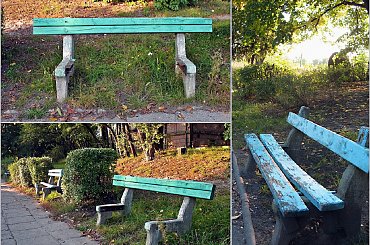 można posiedzieć :) #ławka #ławki #jesień