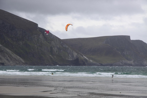 Kitesurfing, Keel Beach- wyspa Achill