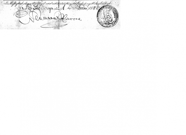 autograf ks. Neuman parafia Kedzierzyn 1885 rok