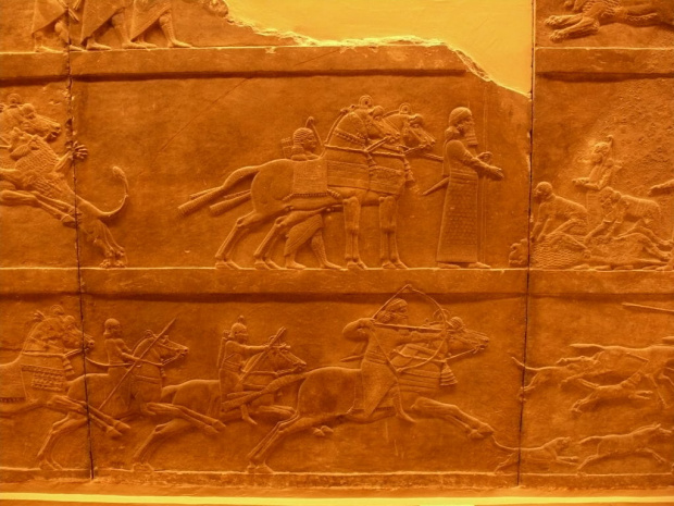 Reliefy z czasów asyryjskich przedsyawiajace polowanie na lwy. #BritishMuseum