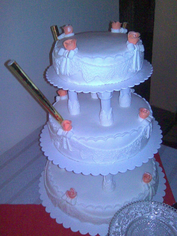 Tort - weselny 3 piętra #tort