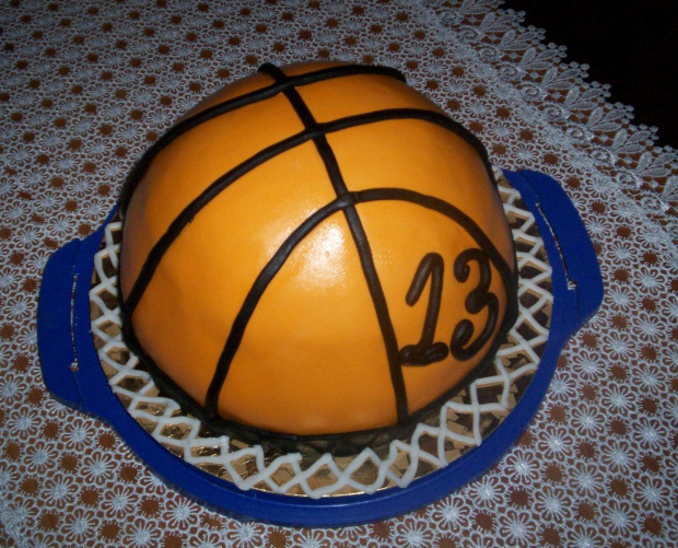 Tort - Piłka do koszykówki #TortPiłkaDoKoszykówki #BasketballCake #urodzinowy