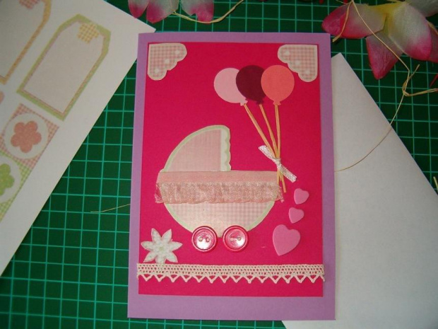 Gratulacje z okazji urodzin dzidzi... #Kartki #papierki #scrapbooking