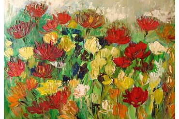 #OLEJ #OLEJNY #MALARSTWO #KWIATY #ŻÓŁTY #ZIELONY