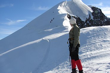 Wracając ze szczytu #wakacje #góry #Alpy #lodowiec #treking #Szwajcaria #Weissmies