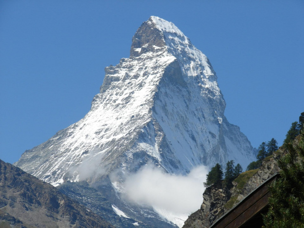 Zermatt i jego wizytówka #wakacje #góry #Alpy #lodowiec #treking #Szwajcaria #zermatt #Matterhorn