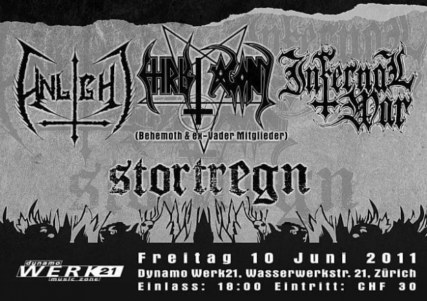 #INFERNALWAR #CHRISTAGONY #UNLIGHT #STORTREGN #Zurich #werk21