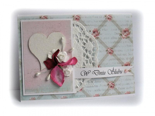 #kartka #życzenia #kwiaty #ślub #serce